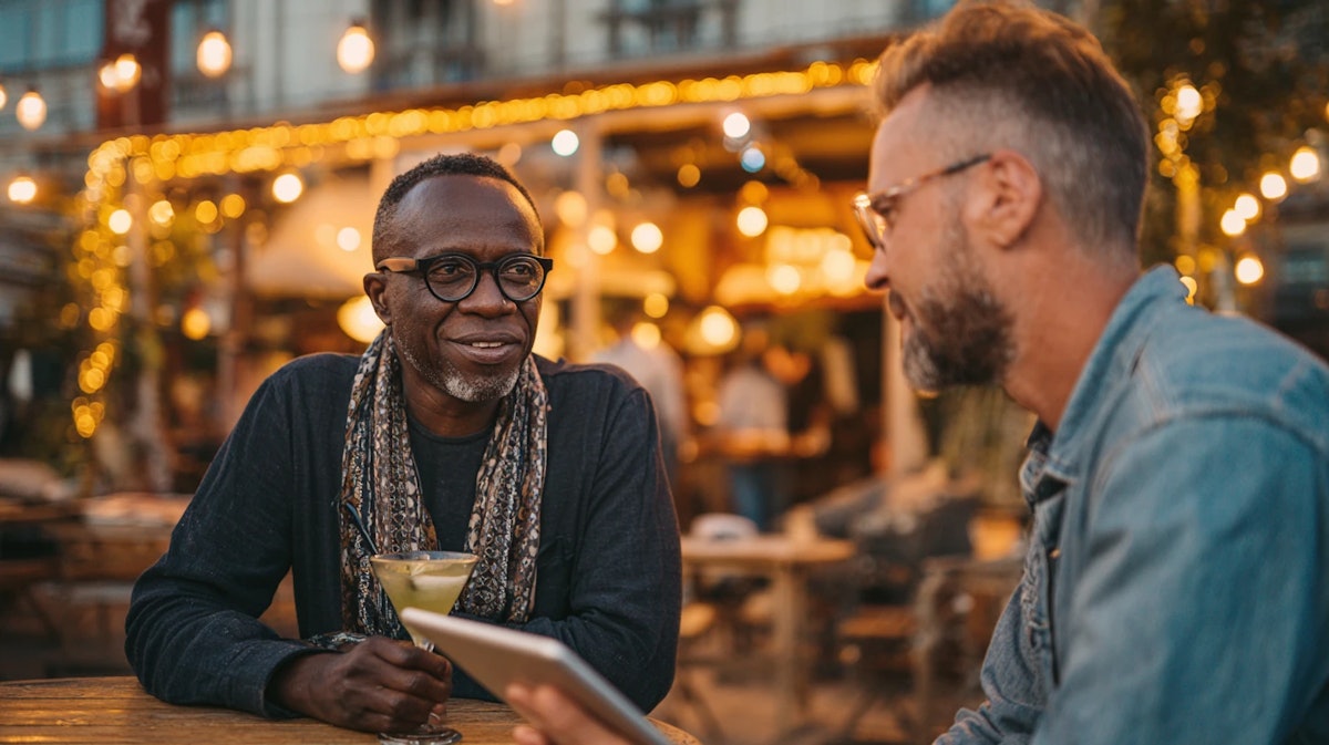 A researcher conducting qualitative research inside a live hospitality venue — capturing guest behaviour and perception in the moment.